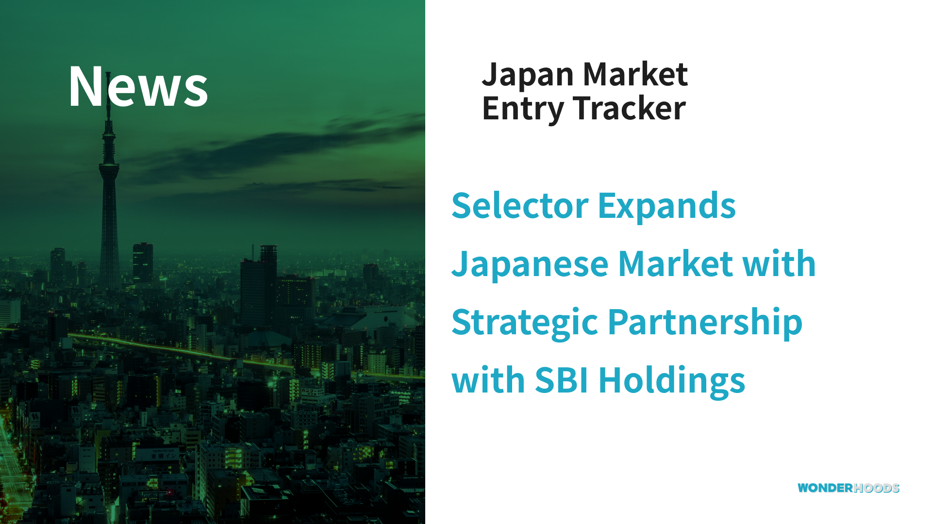 Selector Expands Japanese Market with Strategic Partnership with SBI Holdings